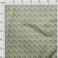 thumbnail image 3 of oneOone Cotton Poplin Sea Green Fabric Leaves Sewing Material Print Fabric By The Yard 42 Inch Wide, 3 of 5