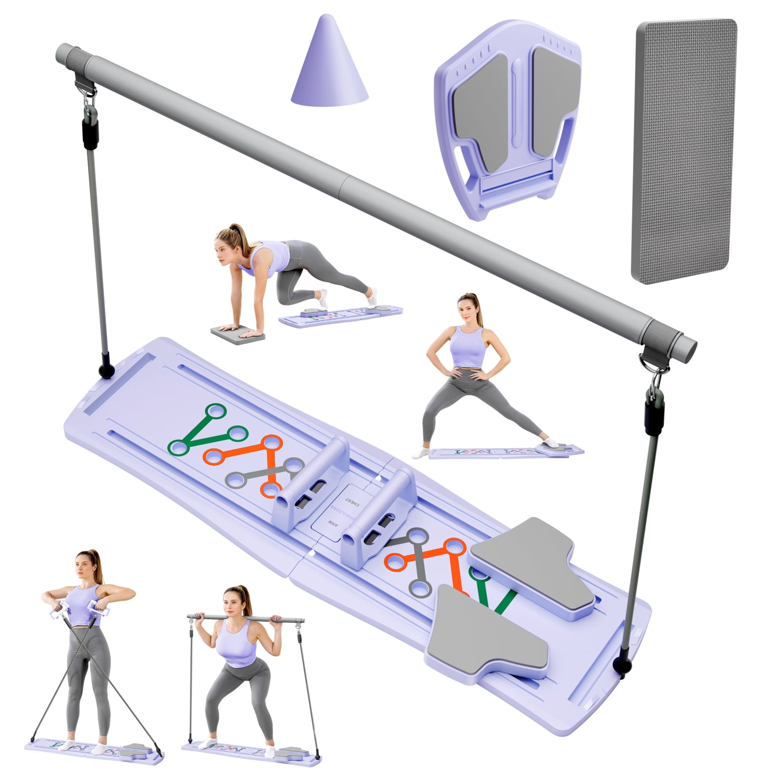 Gaiam Coreplus Reformer, Pilates Resistance Band, Workout DVD