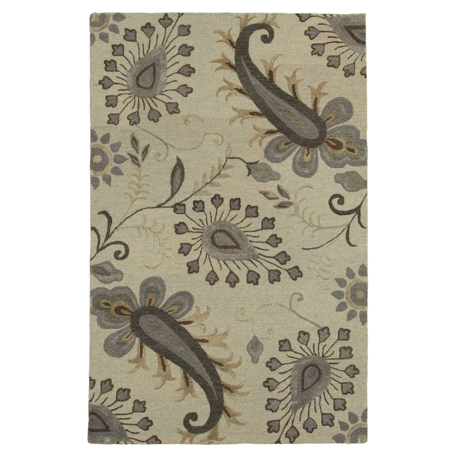 Lr Home Glamour Paisley Light Gray 8x10 Rectangle Indoor Area Rug Walmart Com Walmart Com