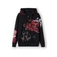 thumbnail image 5 of LMLYSoH Women Hooded Sweatshirt, Adults Casual Skull Print Long Sleeve Cardigan with Pockets, 5 of 9