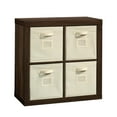 thumbnail image 3 of Sauder Stow-Away 4-Cube Organizer, Smoked Oak Finish, 3 of 11