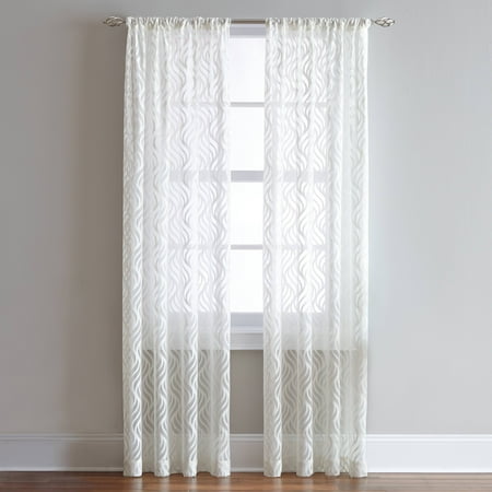 Lyric Rod Pocket Sheer Curtain Panel Walmart Com