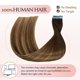 thumbnail image 2 of Extensiones de cabello AGMITY Tape en cabello humano 100% real de 55 cm, 2 of 6