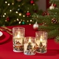 thumbnail image 4 of Velas de cristal sin llama con mando a distancia, diseño de muñeco de nieve, de Lamp Romance, 4 of 7
