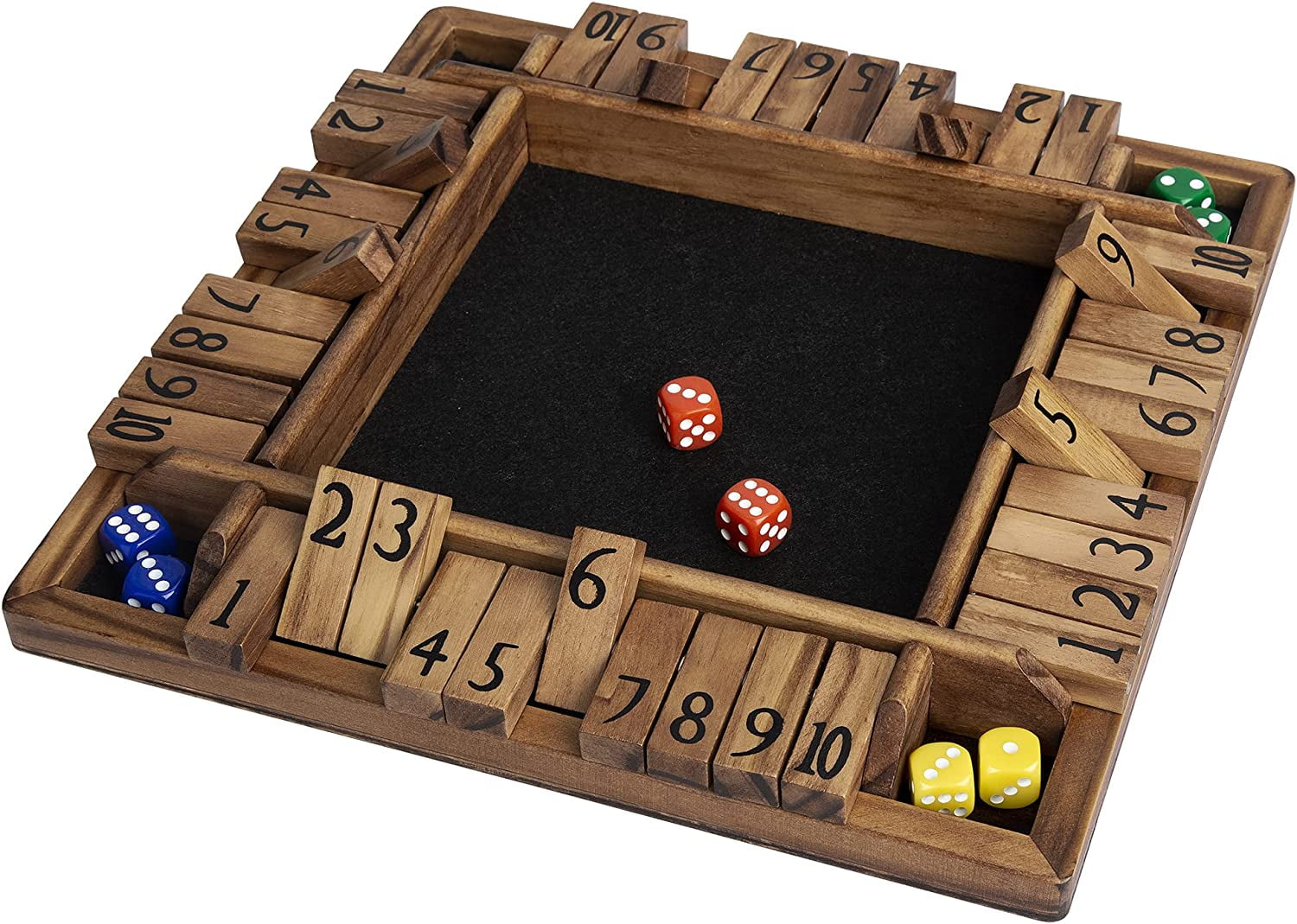 12 Inches 4Way Shut The Box Dice Board Game (24 Players) for Kids