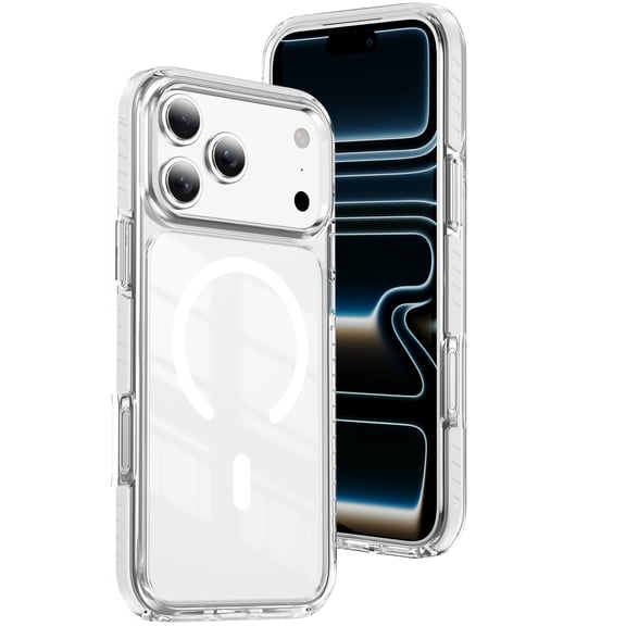 Corliven for iPhone 18 Pro Case with Magnetic Wireless Charging, Shockproof Protection and Non-Slip Grip, White
