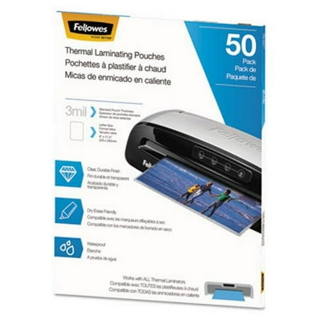 Fellowes Thermal Laminating Pouches, Letter, 3 mil, 50/Pack , Each