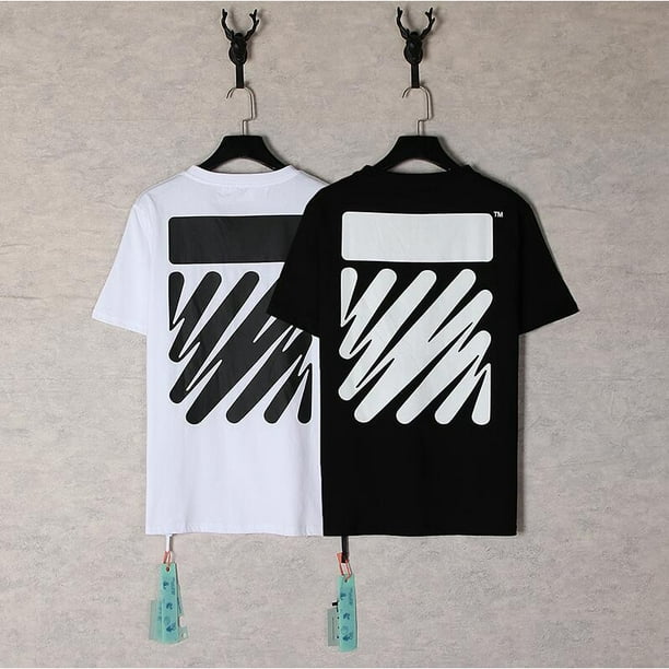 Off white 4291 Blanco De La Moda De Las Mujeres Camiseta De Gran Tamano De Los Hombres De Manga Cortapangjing Walmart en linea