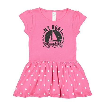 

Inktastic My Boat My Rules Sailing Captain Gift Baby Girl Dress