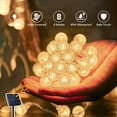 thumbnail image 2 of SKYUSE Outdoor Solar String Lights Waterproof, 26.2Ft 50 LED Solar Powered Crystal Bubble Fairy Lights with 8 Modes for Christmas Garden, Lawn, Wedding, Party Decor - Warm White, 2 of 9