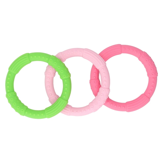 Juguete para la dentición, 3 piezas, pulsera de dentición de colores brillantes para bebés, anillo de dentición muy recomendado