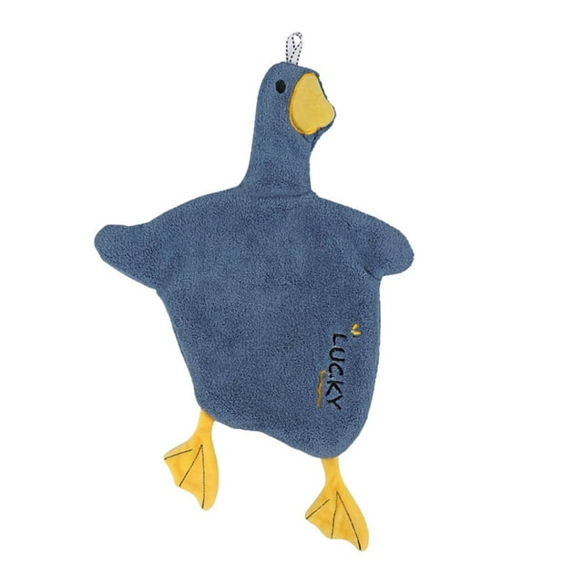 Hand Wipe Cloth Absorbent Towel Kawai Duck Bathrooms Accessory Cute Kitchen Tools Wall Hanging Thickened Handkerchief