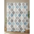 thumbnail image 4 of Shower Curtain Retro Moroccan Design Shower Curtains for Bathroom, Waterproof Polyester Shower Curtain Set with Hooks, Standard Size 66" x 72" Geometric Pattern, 4 of 6