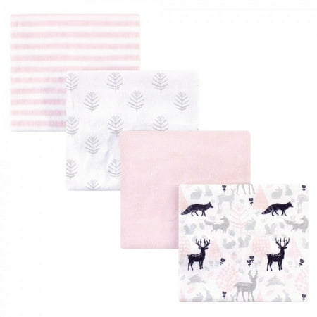 UPC: 0660168591408 | Hudson Baby Infant Girl Cotton Flannel Receiving Blankets  Linocut Woodland Girl  One Size