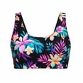 thumbnail image 5 of DHFJKG Hawaiian Bikini Top Women Summer Swimwear Scoop Neck Cropped Tank Top Beach Sports Bra Tropical Print Bathing Suit Holiday Beachwear, 5 of 5