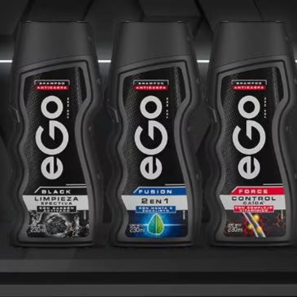EGO Shampoo Black Limpieza efectiva para hombres  230 ml (2 Pack)