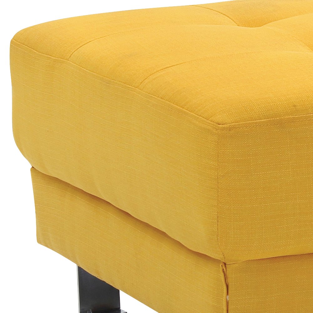 Glory Furniture Riveredge Ottoman in Yellow Color