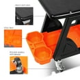 thumbnail image 3 of DNA Motoring For 200Lbs Capacity Orange Automotive Mechanic Stool with Lockable Swivel Wheels and Tool Tray, 3 of 6