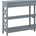 thumbnail image 3 of Convenience Concepts Oxford 60 Pouces Table Console à 2 Tiroirs avec Étagères, Gris, 3 of 9
