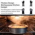 thumbnail image 2 of BrowQuartz Baking Glove Oven Mittens Bake Supplies Heating-resistance Fine Workmanship Thicken Design Multipurpose Hand Protector Right/Black, 2 of 6