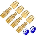thumbnail image 1 of HAHDAXIA Premium Solid Brass 4PCS Reusable Replacement Fitting for 1/4-Inch ID Hose,1/4-Inch NPT Rigid, 1 of 7