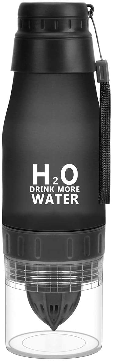 H2 Glow Plastic Sports Water Bottle Flashing LED Light Up Cup Quick Sip Valve 