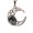 Snowflake obsidian, variant on 10pcs Mix Stone Inlaid Retro Moon Gemstone Pendants Necklace Jewelry Making-White turquoise