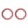 thumbnail image 1 of Greeniant Juego de bielas, placa de disco de , piñón ancho para bicicleta, 104BCD, agujero para bicicletas de montaña, cadena de aleación de rojo y 32T 2Conjunto, 1 of 6