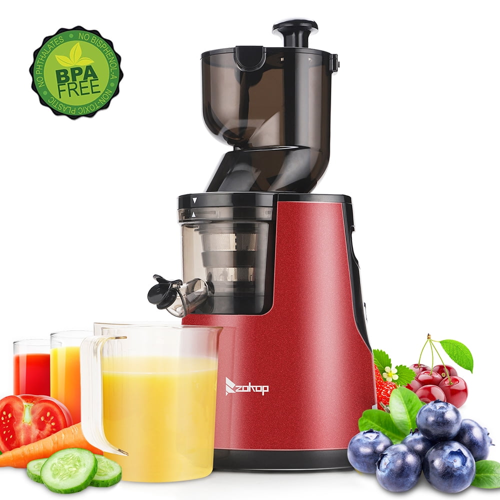Juicer Machines, Electric Slow Masticating for Juicing Vegetables Fruit, Stainless Steel 2 Speed Juice Extractor Juice with Reverse Function, Easy to Clean, BPA-Free, Red, J1097 - Walmart.com