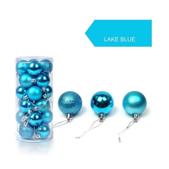 RBCKVXZ - 24 bolas navideñas de 30 mm/1,18 pulgadas, irrompibles, para colgar bombillas, ideal para bodas, fiestas y regalos navideños. Oferta especial.