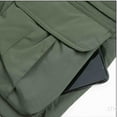 thumbnail image 5 of VSSSJ Men's Jackets Winter Jackets Zip Up Windproof Outdoor Hiking Cargo Jackets Removable Hood Detachable Sleeves Working Jackets with Multi Pockets Green XXXXXL, 5 of 5