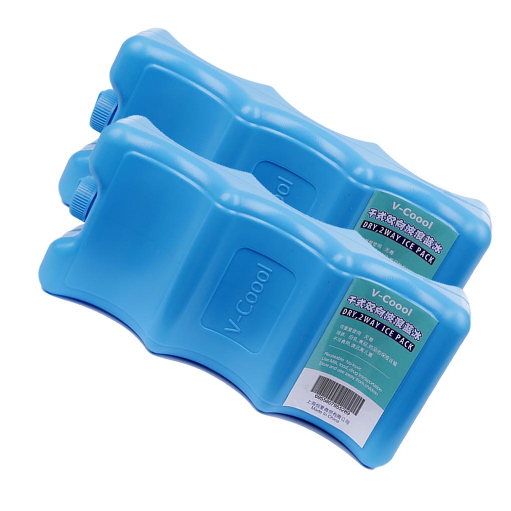 2pcs Contoured Shape Ice Packs Breast Milk Bottles Breastmilk Storage