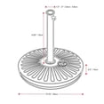 thumbnail image 6 of Afuera Living 10ft Round Tilting Yellow Fabric Patio Umbrella and Round Base, 6 of 15
