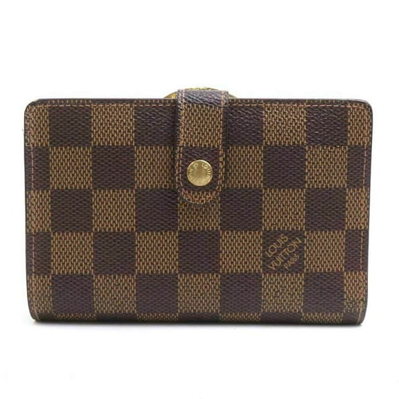 Pre-Owned Louis Vuitton Damier Portefeuille Viennois Bifold Wallet in Canvas, Brown... (Good)