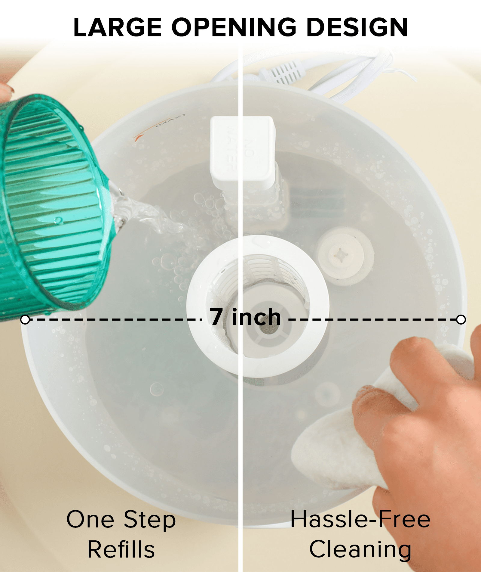 No Leak Reptile Fogger Humidifier Mister for Reptile Tank, 3L Top-Fill Terrarium Humidifier with Hose - Ideal for Snakes, Tortoises, Chameleons, Ball Python and Hermit Crabs (Single/Dual Fog Output)
