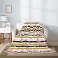 thumbnail image 2 of Sikiie Gold Glittering Hearts and Flamingos Cozy Flannel Fleece Throw Blanket: Lightweight & Thick for All Seasons - Perfect for Women, Men, & Kids"40"x30", 2 of 6