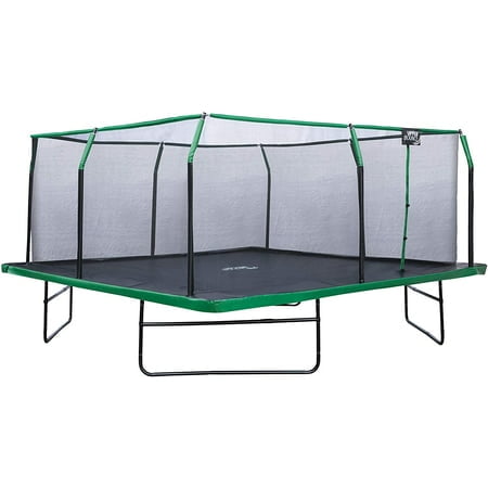 Upper Bounce 16 x 16 FT Square Trampoline Set with Premium Top-Ring  Enclosure and Safety Pad Outdoor Trampoline for Kids