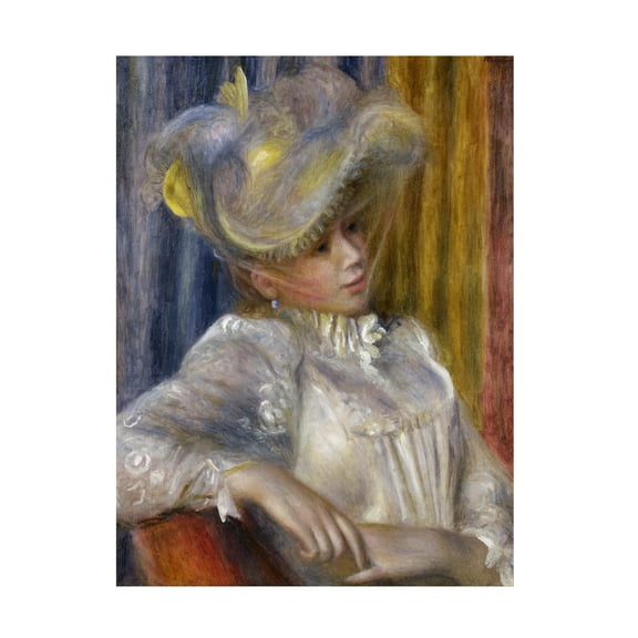 Renoir 'Woman With A Hat' Canvas Art