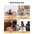 thumbnail image 2 of 15 Inch Round Placemats Set of 6, Happy Easter Non Slip Heat Insulation PP Table Mats, Gnomes Rabbit Flowers Eggs Brown Wood Grain Washable Place Mats for Kitchen Dining Party Table Decor, 2 of 7
