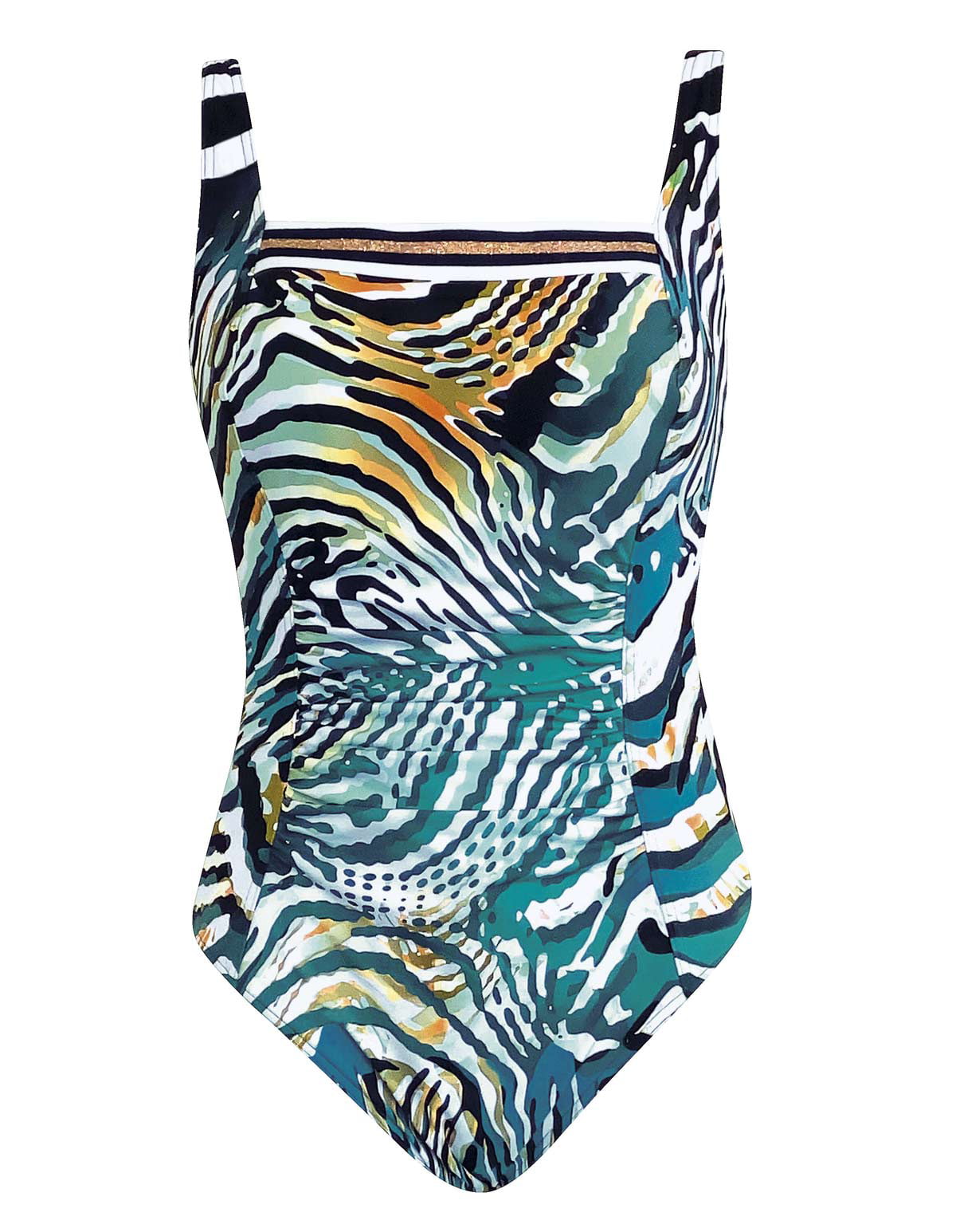 Sunflair Wild Ladies 22350-23 Turquoise Animal Mastectomy Swimsuit 6 ...