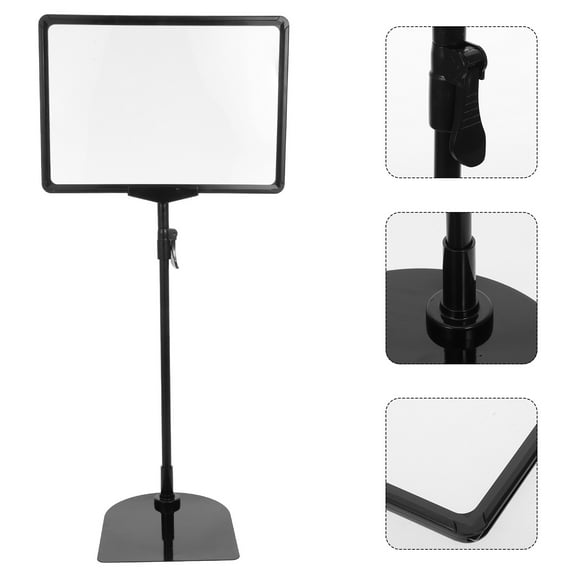 TABLZONE Adjustable Black Plastic Poster Holder Stand for Retail Stores, Sign Display Frame, and Lightweight
