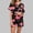 a1000_Black, variant on Goodtrade8 Womens Shorts & Tops PJS Button up Casual Homewear 2 Pieces Summer Loungewear Heart Print Short Sleeve PJS Pockets Pajamas for Women Homewear