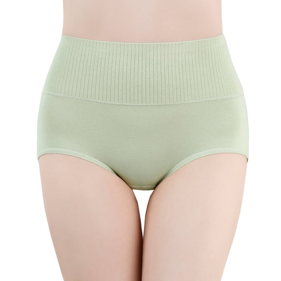 YABCSAZ Womens Hipster Panties High Waisted Cotton Print Bikini Brief Underwear Hip Lift Tummy Control Soft Strench Breathable Pants
