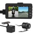 thumbnail image 3 of Delaman Motorcycle Dash Cam Camera, Motorcycle 720P Dash Camera Video Recorder Cam HD DVR 120 Degree Lens Sportbike Recording DVR with 3 inch LCD Black, 3 of 7