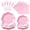 Pink, variant on Ivory Scalloped Paper Plates Set, 100 Pcs Disposable Party Plates, Elegant Fancy Paper Dinnerware for Weddings, Bridal Showers & Formal Events