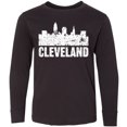 thumbnail image 3 of Inktastic Cleveland Skyline Grunge Long Sleeve Youth T-Shirt, 3 of 5
