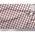 thumbnail image 1 of Soimoi Brown Georgette Viscose Fabric Window Pane Check Decor Fabric Printed Yard 42 Inch Wide, 1 of 3