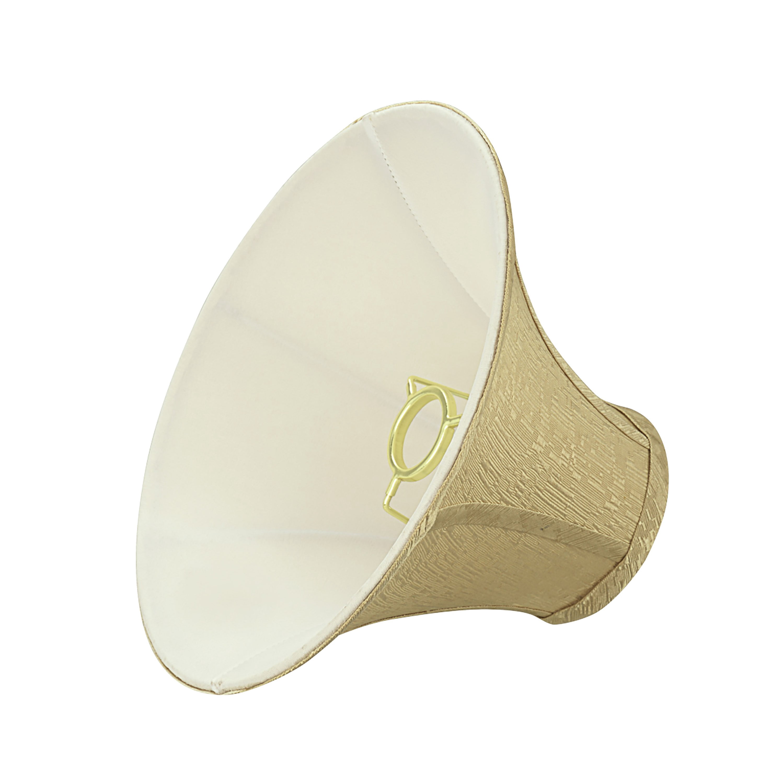 Aspen Creative 58028 Transitional Bell Shape UNO Construction Lamp Shade in Light Gold, 10" Wide (4" x 10" x 7")