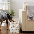 thumbnail image 4 of Bone Dry Medium Collapsible Rectangle Pet Storage Bin Paw/Bone Print, Gray, 4 of 4