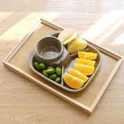 Divided Plates for Kids - Set of 2 Dinnerware Food Grade Kid Safe with Divided Design for Picky Eaters Reusable Modern Tableware
